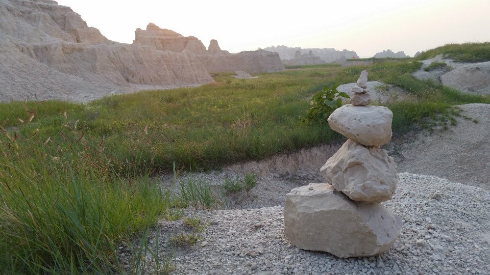 Badlands stacked rocks