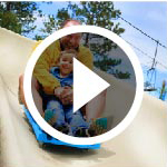 father and son sliding